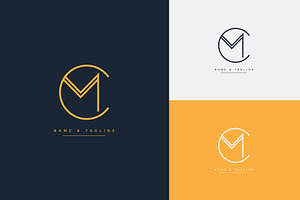 Initial letters monogram logo CM, a Branding & Logo Template by Aleesher