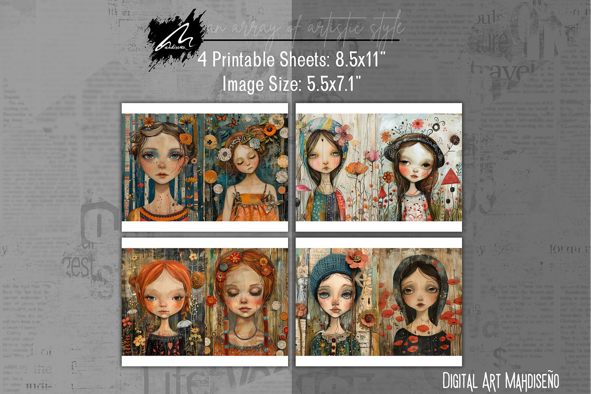 Whimsical Girl in the Fall Pages, a Person Illustration by Digital Art Mahdiseño (Photo 4 of 10)
