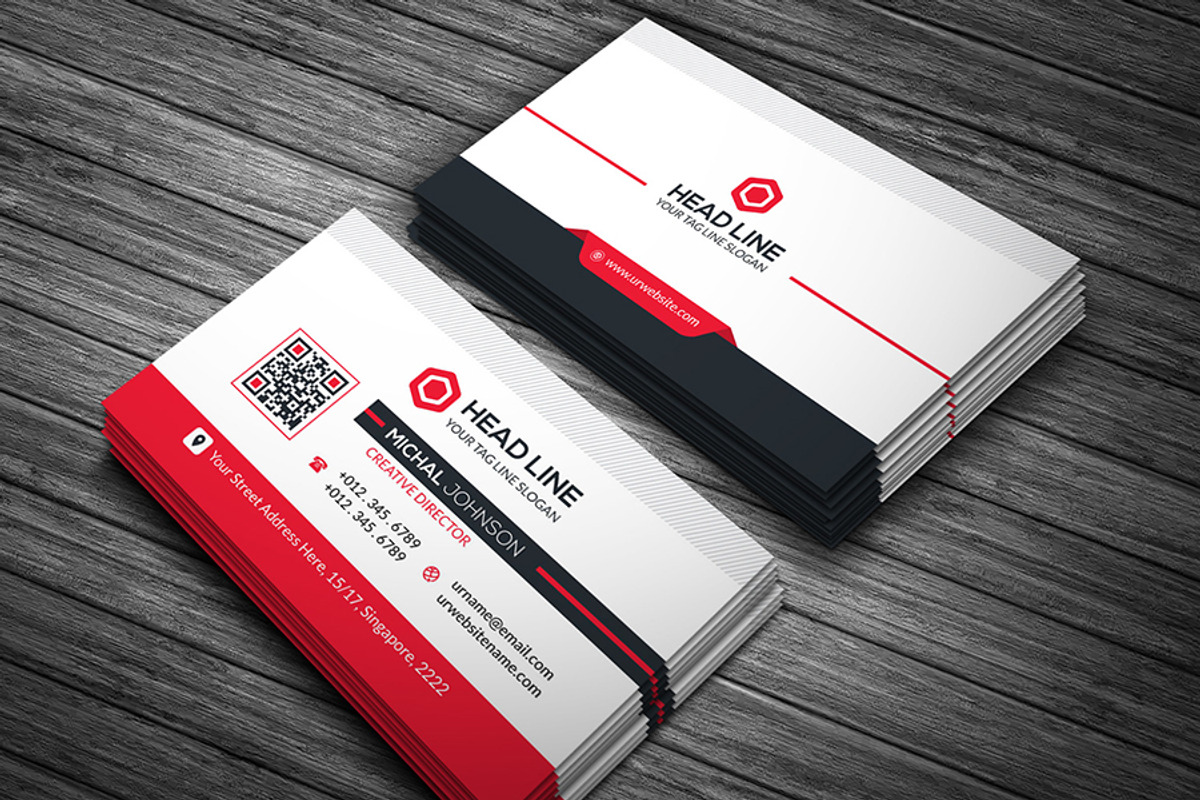 Head Line Business Card, a Business Card Template by GenerousArt (Photo 2 of 5)