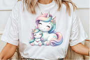 Mom and Baby Unicorn Sublima Clipart, a Seasonal Illustration by Rose Art (Thumbnail 3 of 6)