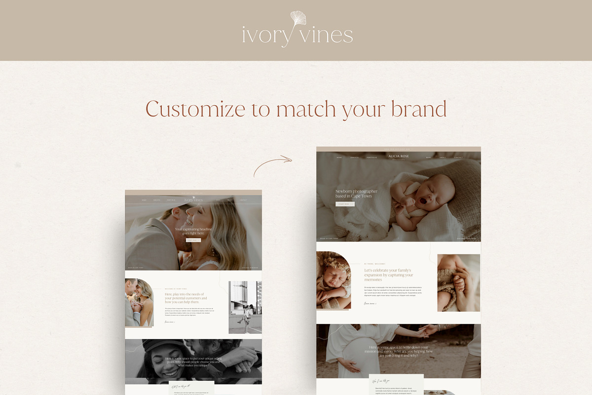 Neutral Showit website template, a Websites & App Template by Wonderlik Webdesign (Photo 3 of 6)