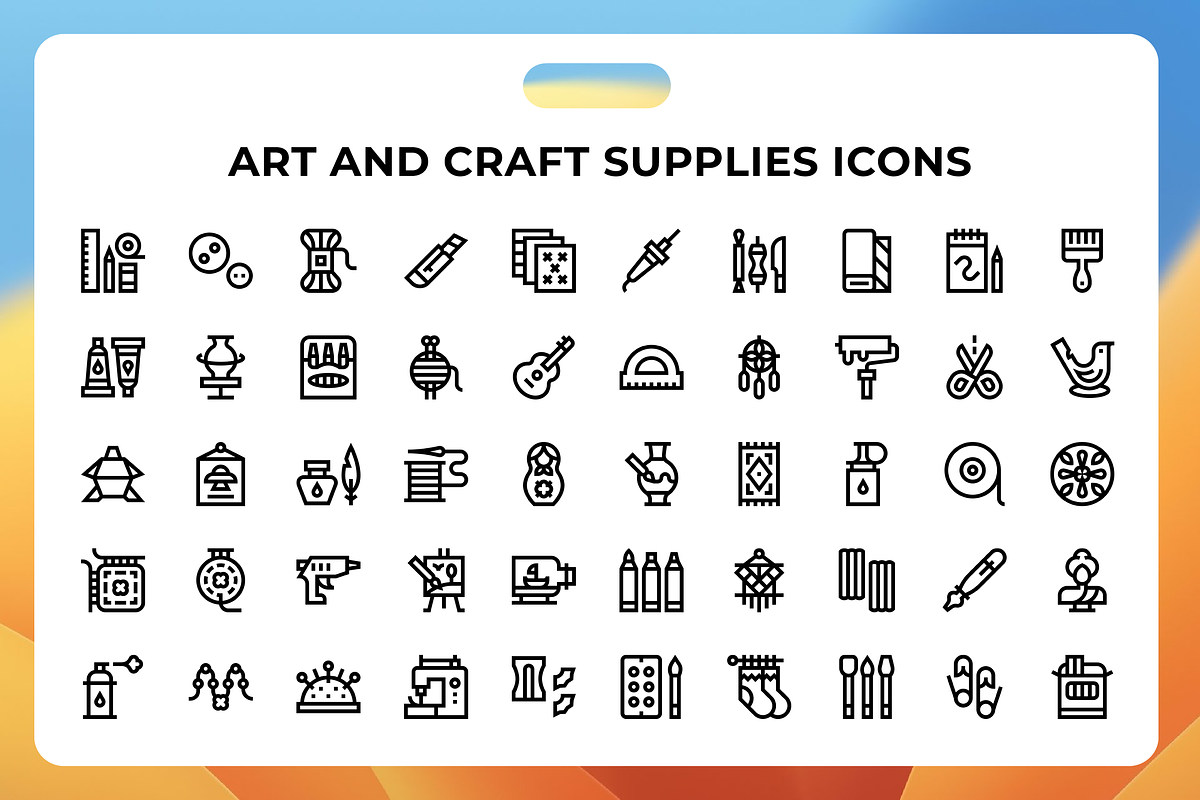 Art And Craft Supplies Icons, a Duotone Icon by Wencory (Photo 1 of 3)