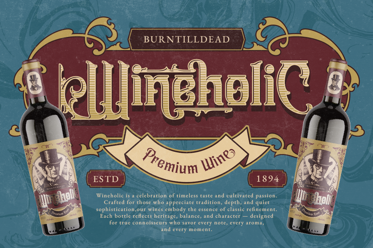 Slanfield, a Serif Font by Burntilldead (Photo 3 of 11)