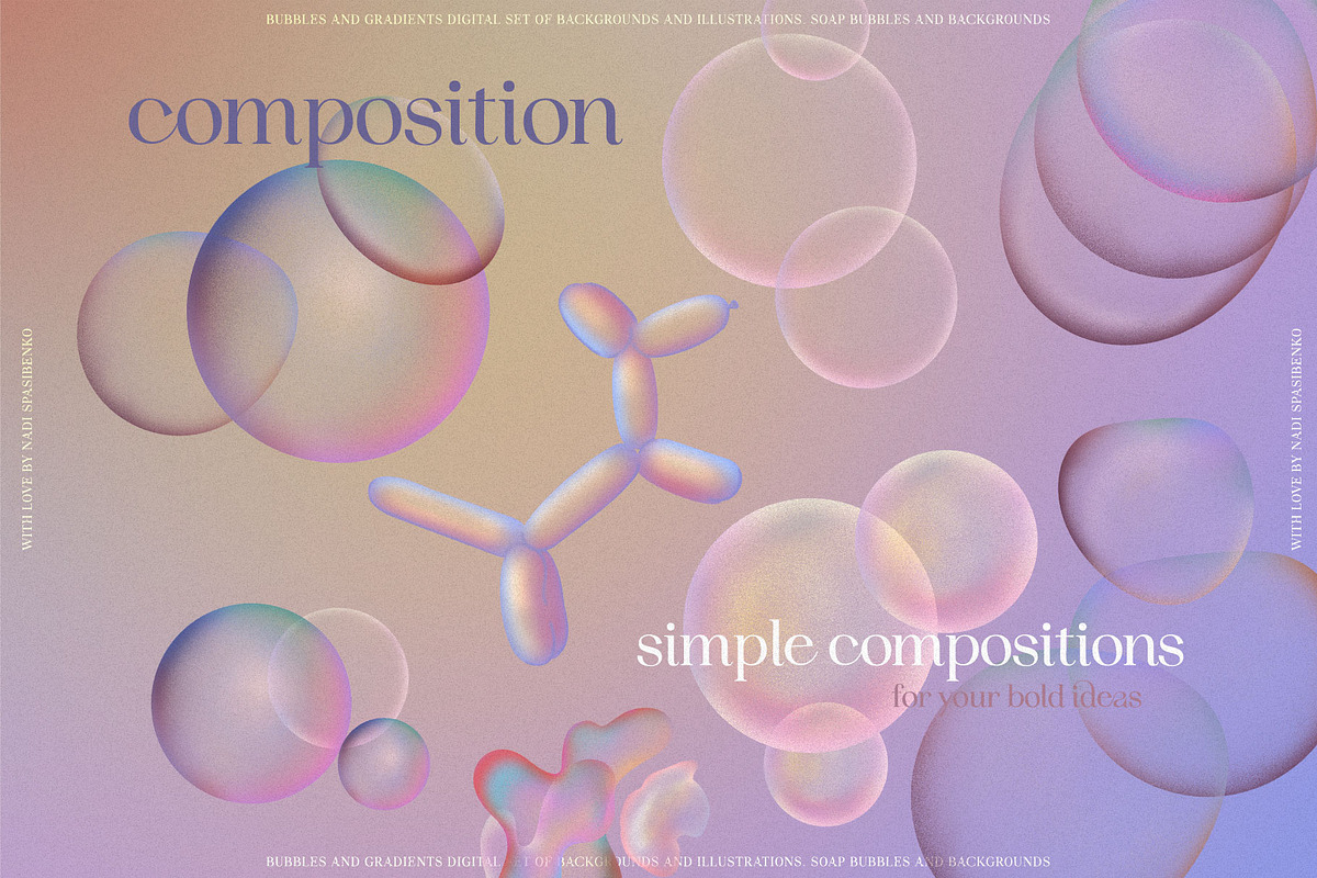 Bubbles & Colorful Gradients, a Wallpaper Graphic by nadispasibenko (Photo 7 of 15)