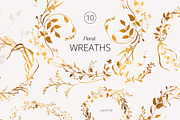 GOLDEN PLANTS leaves and flowers, a Decorative Illustration by Yuliia Lashevska (Thumbnail 4 of 12)