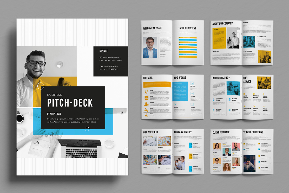 Pitch Deck Brochure Template Design, a Brochure Template by ContestDesign (Photo 1 of 3)