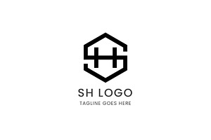 Letter SH Monogram Logo Template, a Branding & Logo Template by Evloxx Studio