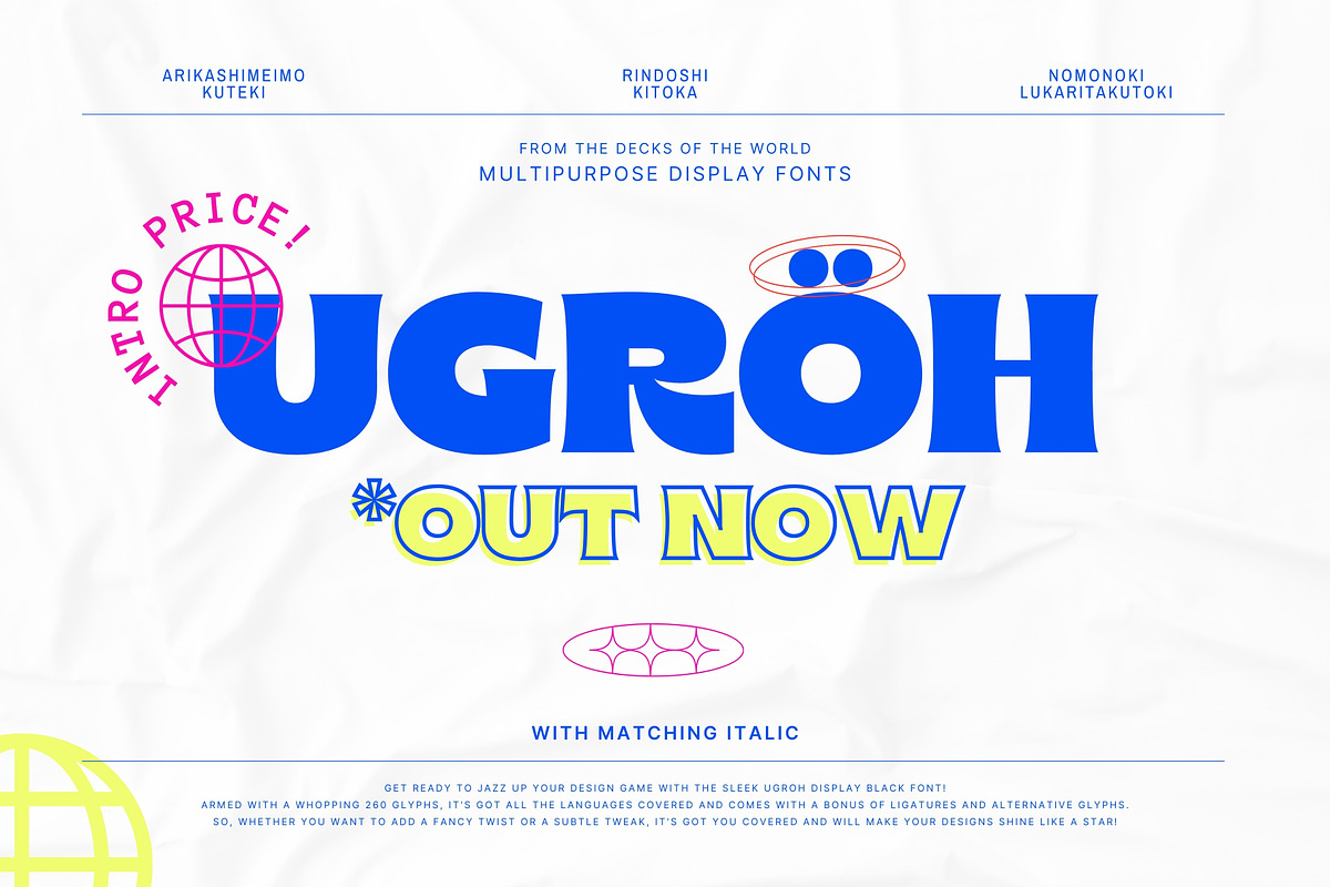 Ugroh Black - BOLD Fonts, a Sans Serif Font by Siwox Studios (Photo 1 of 12)