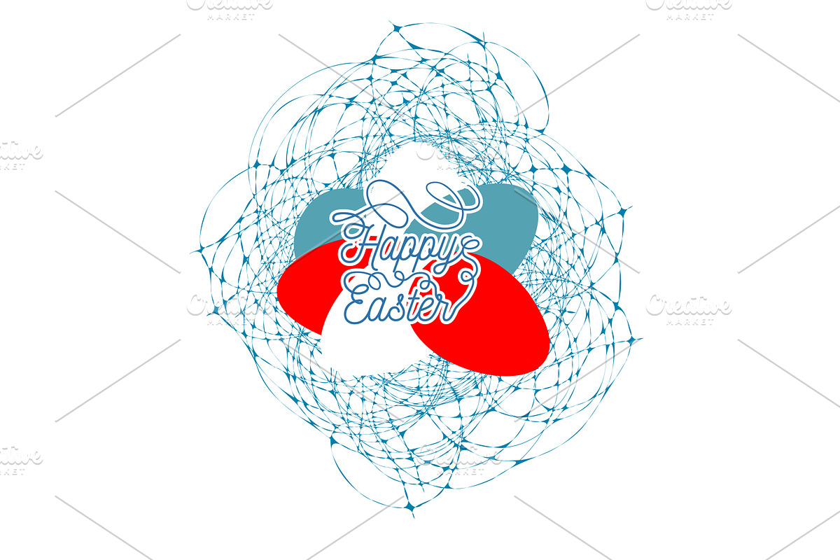 Abstraction of a pile of Easter eggs, an Illustration by Nenahliadava Design