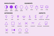Astrology Symbols | Line Icon Set, an Outline Icon by Abstracto-Create (Thumbnail 5 of 7)