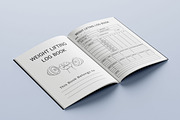 Weight Lifting Log Book, a Print Template by Book2bees (Thumbnail 3 of 4)