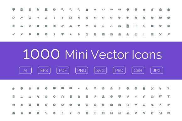 1000 Mini Vector Icons