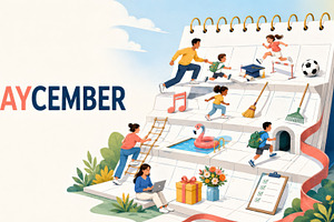 Maycember concept with calendar them, a Photo by Dvoevnore photos