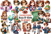 Children Student, Boys & Girls - Cli, an Illustration by DreamCafeArt (Thumbnail 1 of 5)