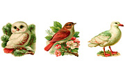 Watercolor Birds Clipart, a Seasonal Illustration by CreationArt (Thumbnail 5 of 5)