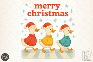 Merry Christmas, Christmas Goose Png, an Illustration by Libby Wishes