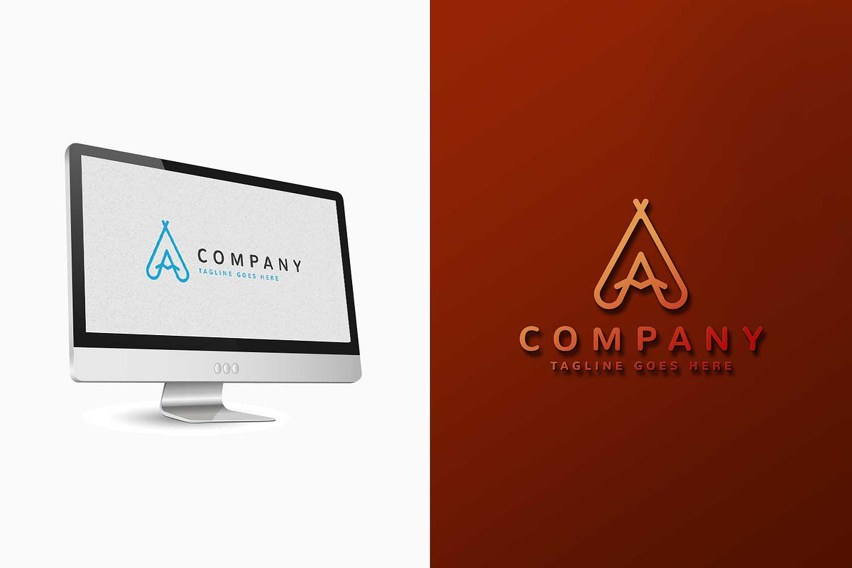 Letter A Tent Logo, a Branding & Logo Template by C_Monica (Photo 3 of 3)