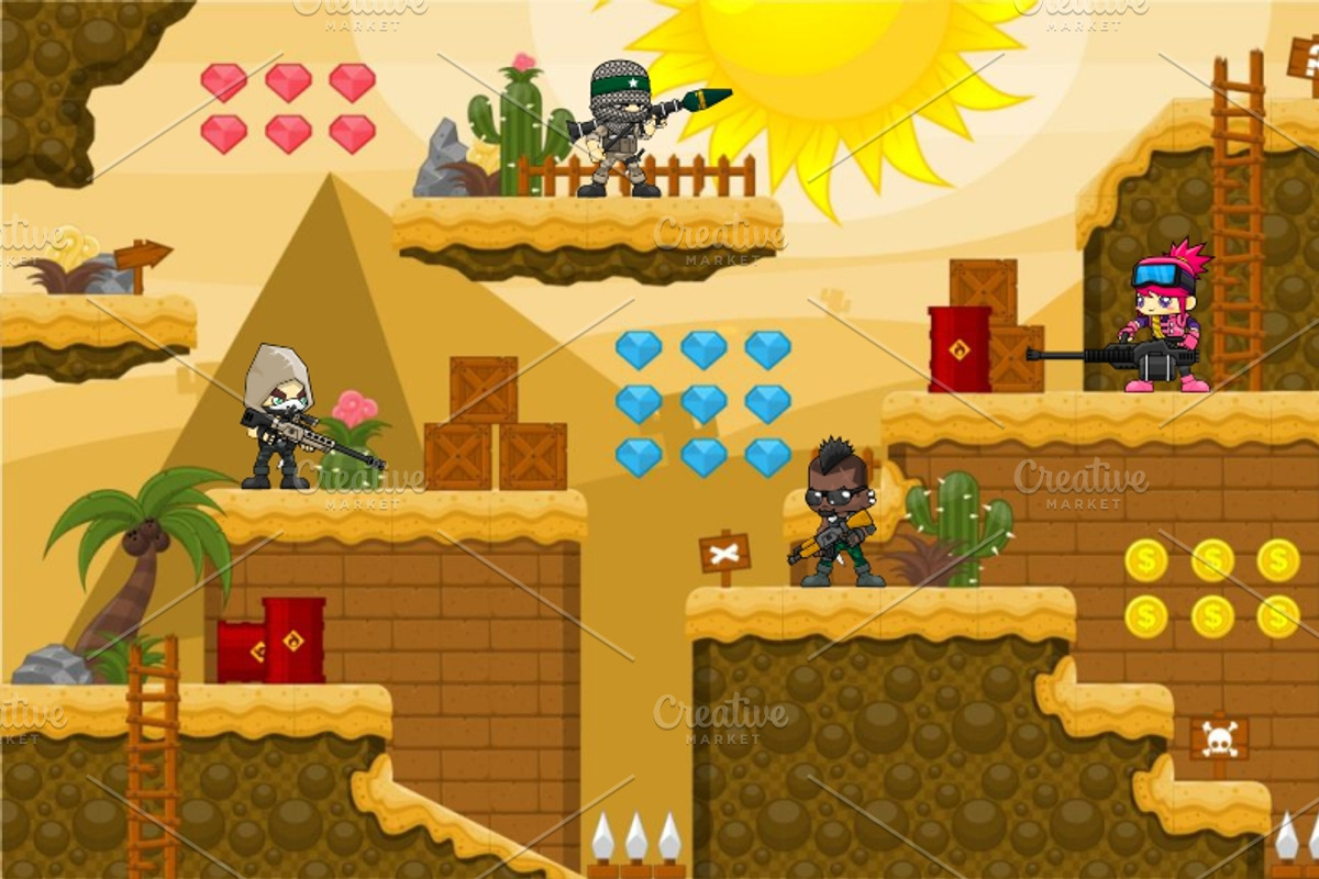 The Guerrillas - Game Sprites, an Illustration by pzUH (Photo 2 of 5)