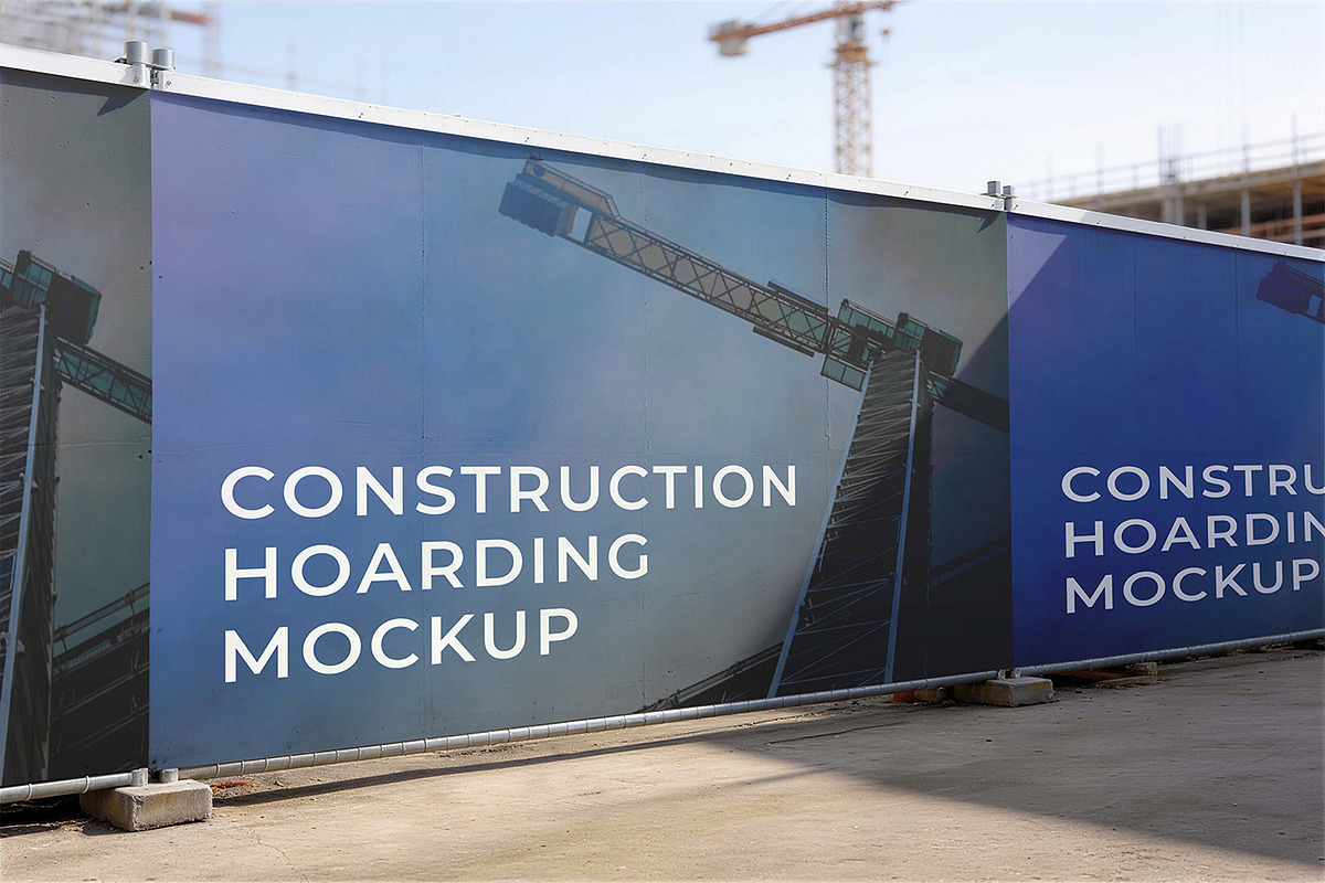 Construction Hoarding Mockup, an Advertising Mockup by Pitchlook.Studio (Photo 4 of 4)