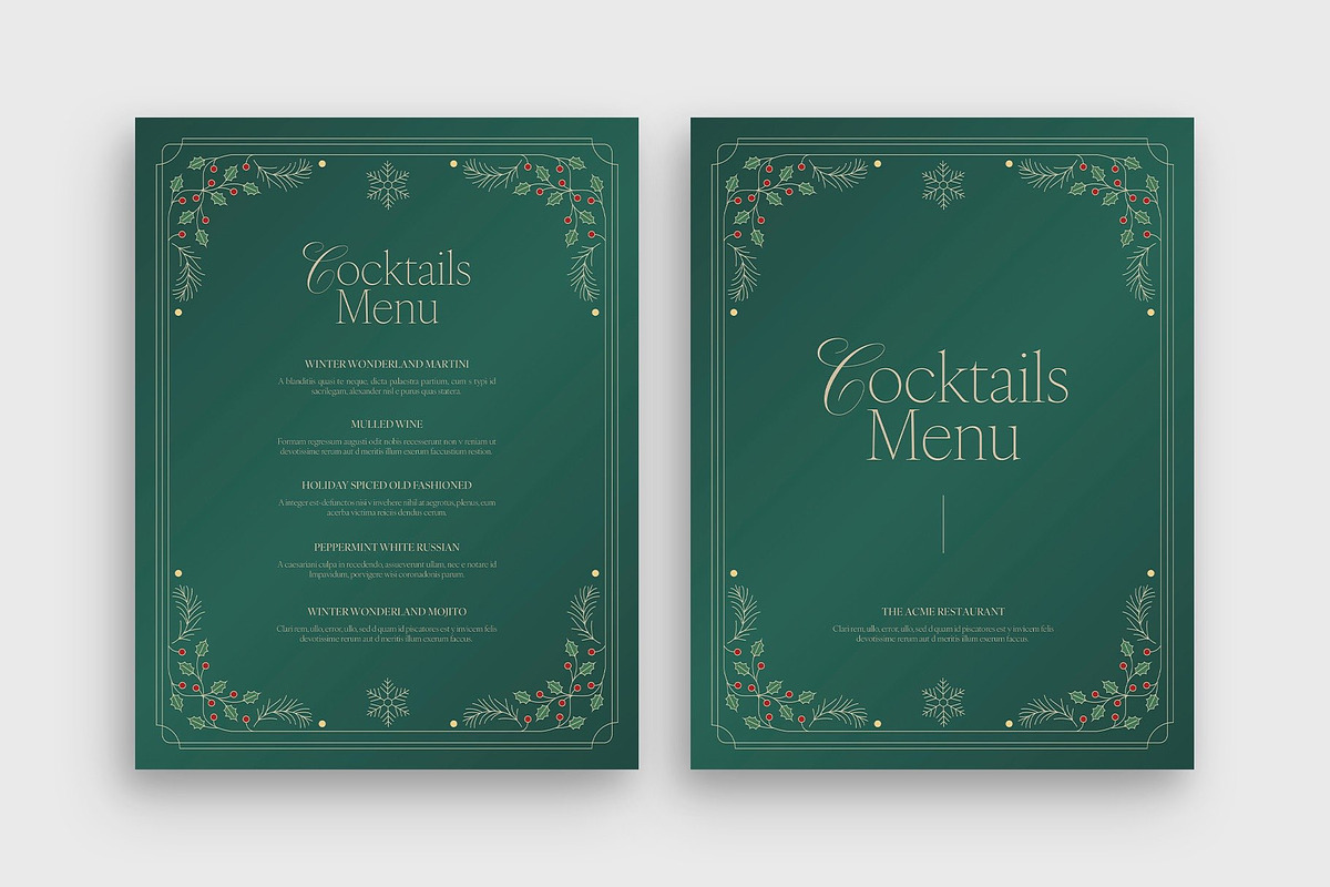 Christmas Menu Template, a Flyer Template by BrandPacks (Photo 5 of 5)