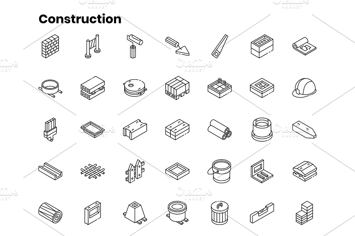 2000+ Isometric Icons Set, an Outline Icon by Brickclay (Photo 24 of 37)