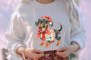 Whimsical Christmas Fluffy Dogs Clip, an Illustration by designcity5 (Thumbnail 5 of 5)