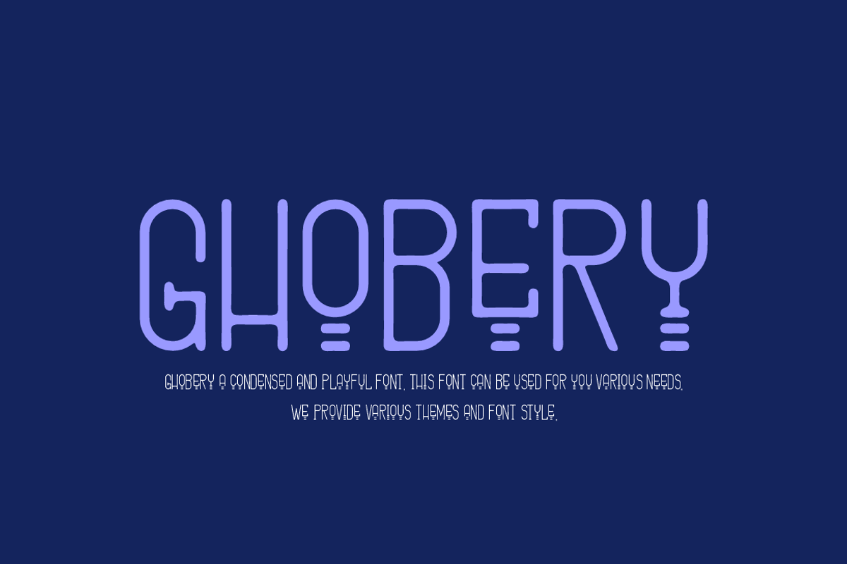 Ghobery - Tall Font, a Sans Serif Font by Iqsiart Studio (Photo 3 of 6)