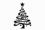 Elegant Christmas Tree Silhouette Se, an Illustration by balal (Thumbnail 13 of 21)
