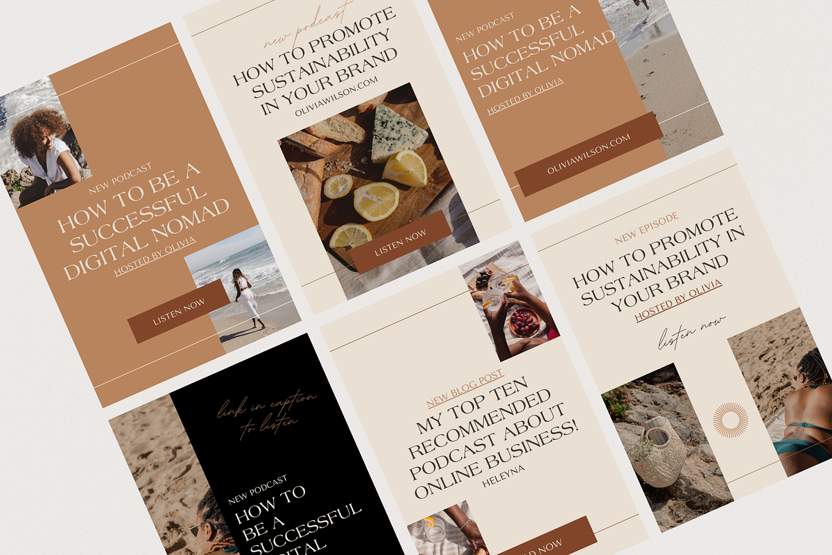 Bela | Podcast Canva Template, a Social Media Template by With Faith & Love (Photo 4 of 12)
