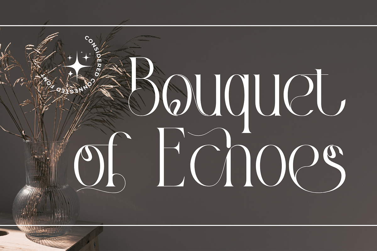 Considered Connected - Elegant Serif, a Serif Font by 177Studio (Photo 3 of 8)