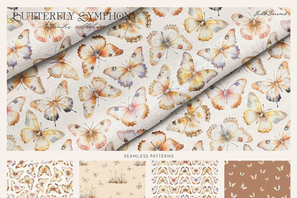 Butterfly Symphony Watercolor, an Object Graphic by Julia Dreams (Photo 4 of 7)
