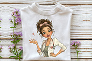 Whimsical Nurse PNG Clipart, an Illustration by OK Design (Thumbnail 6 of 6)
