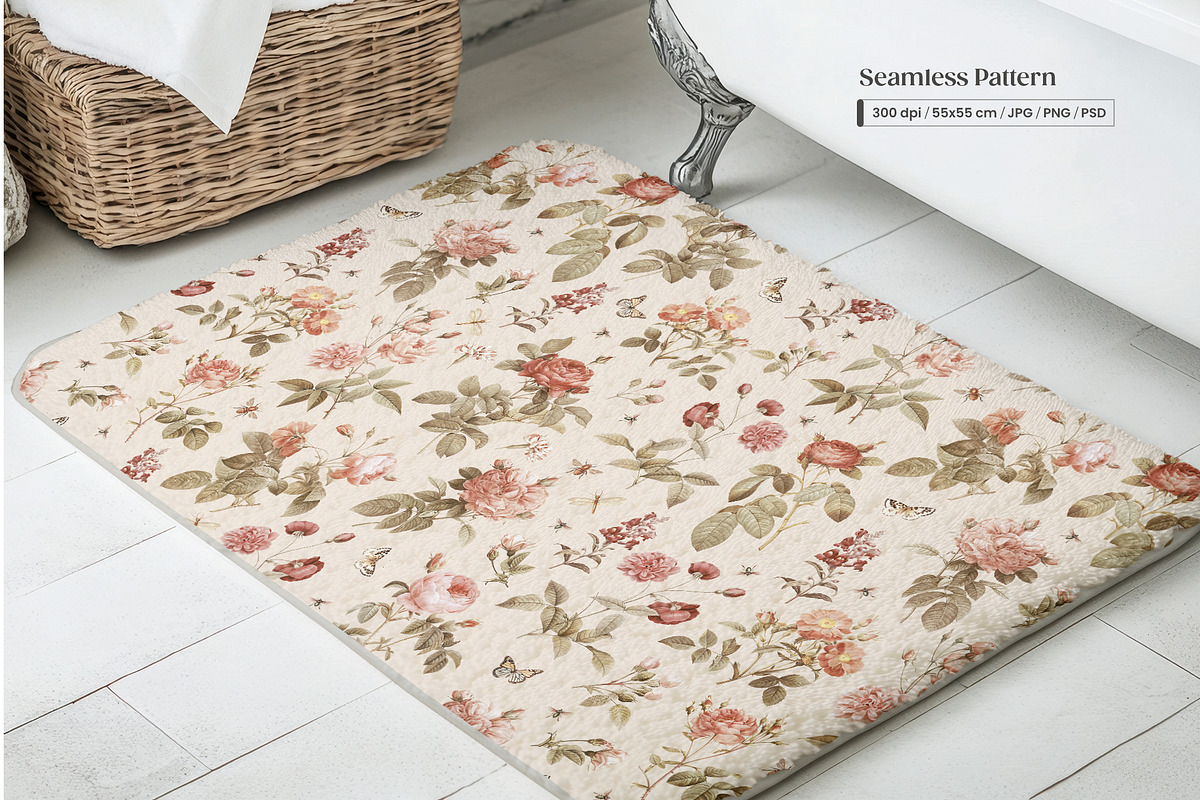 Vintage Boho Rosarium Pattern, a Pattern Graphic by Yello_illustration (Photo 10 of 15)