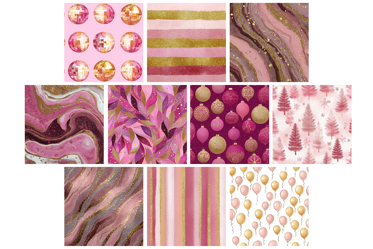 Pink New Year's Eve Background, a Background Graphic by NadiaTheronArt (Photo 3 of 5)