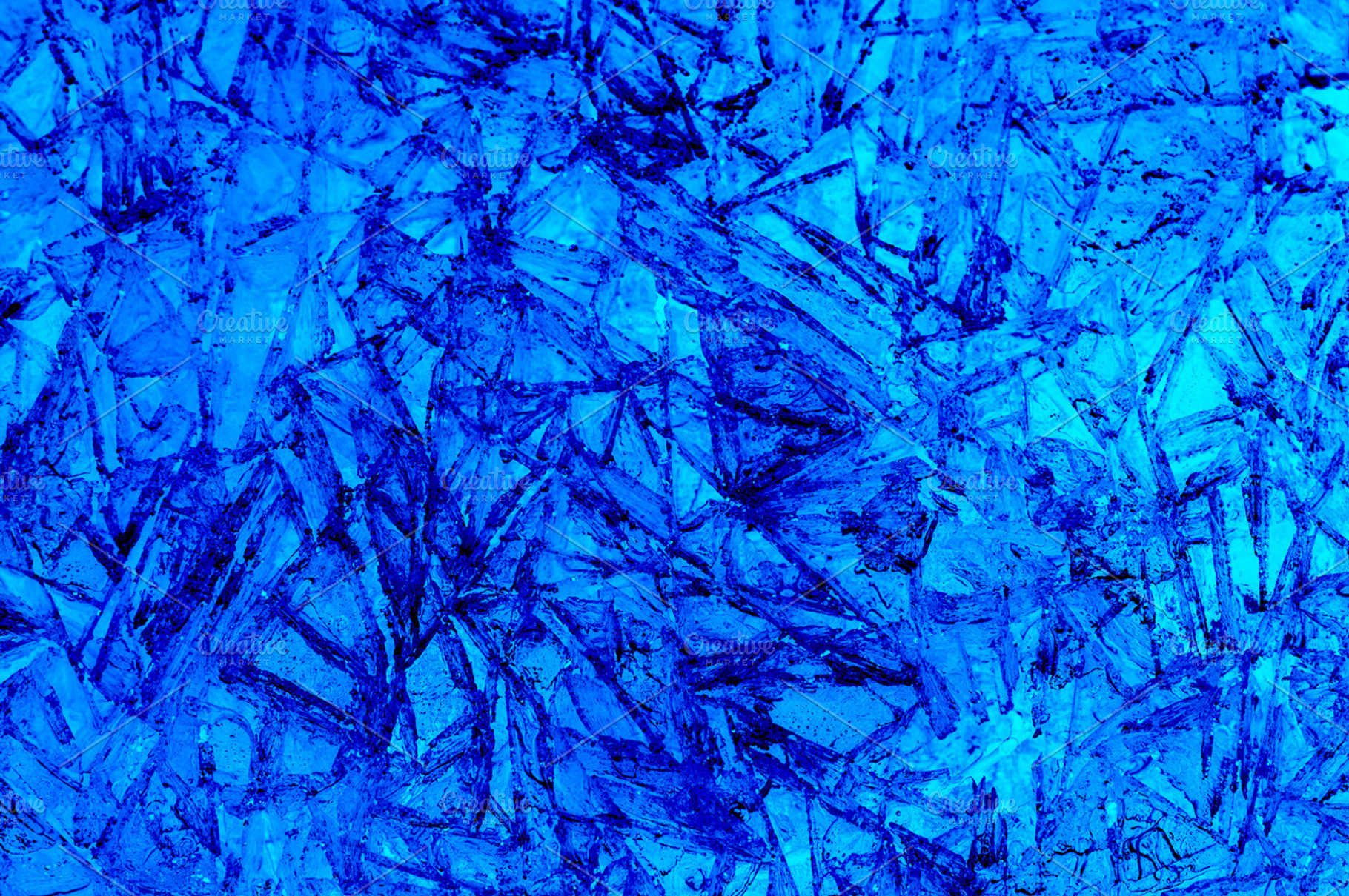 Blue broken cracked ice backdrop