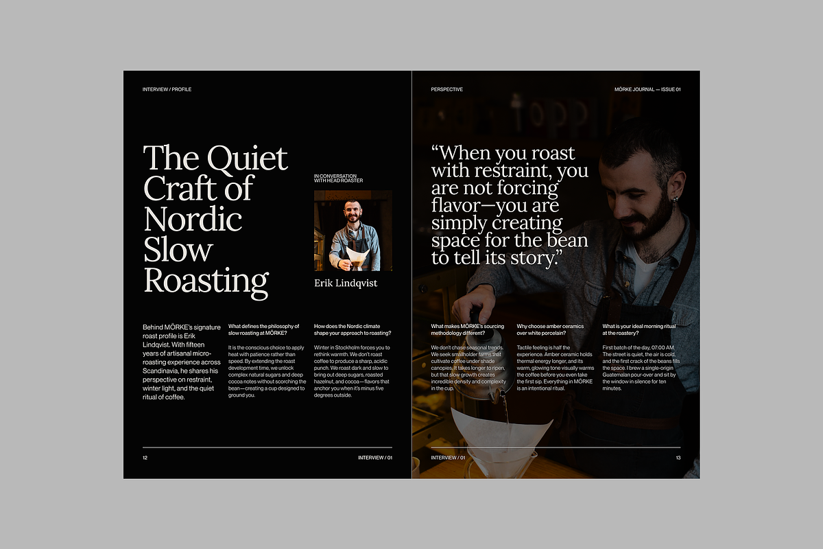MÖRKE Cafe Editorial Magazine Canva, a Magazine Template by PaperSlides (Photo 8 of 13)