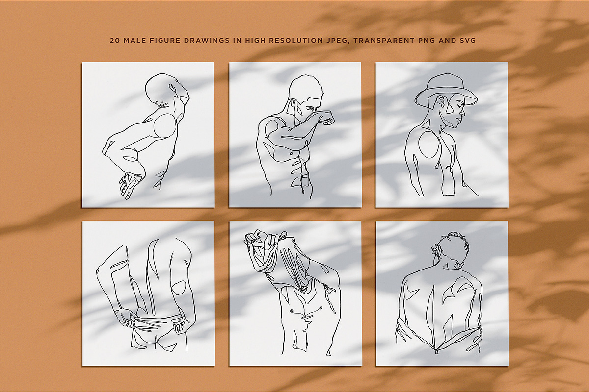 Abstract Male Figure Line Art, a Person Illustration by Rough Edges Supply Co. (Photo 3 of 8)