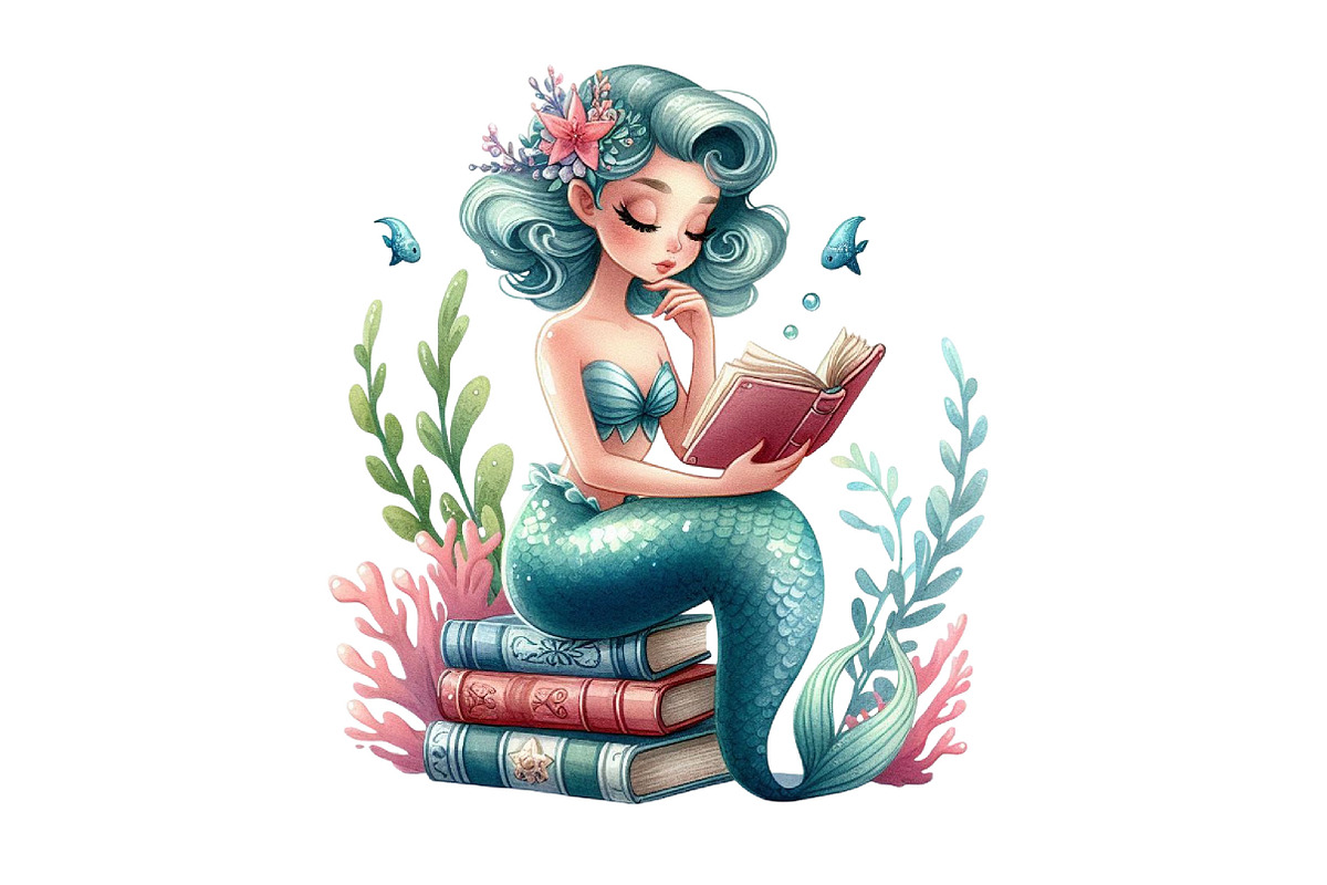 Magical Mermaid Sublimation Bundle, an Illustration by Designking (Photo 2 of 4)