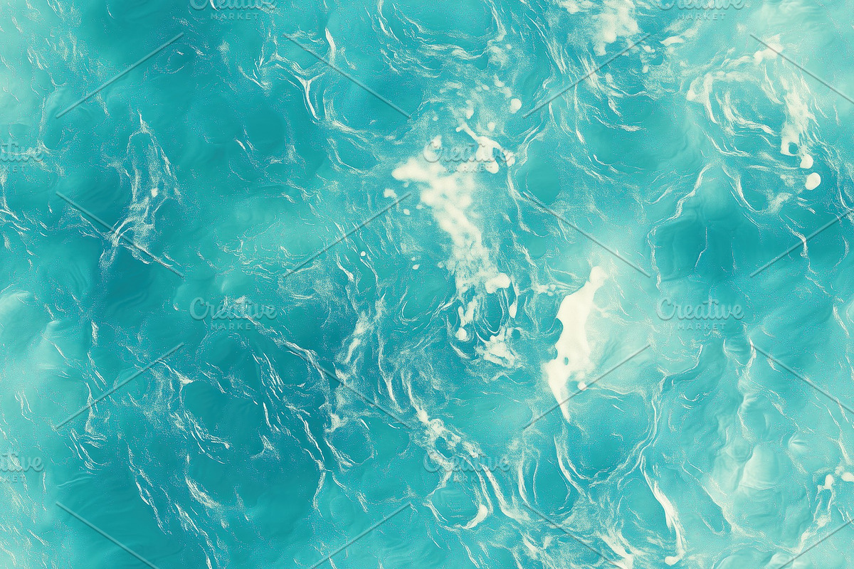 Seamless Aquamarine vibrant abstract representation of water with swirling turq, a Texture Graphic by Textures & Backgrounds