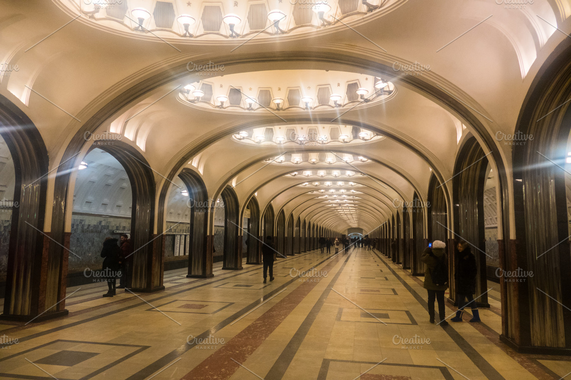 Russia Moscow 11,12,2016 Metro Mayakovskaya Interior, a Photo by KAA