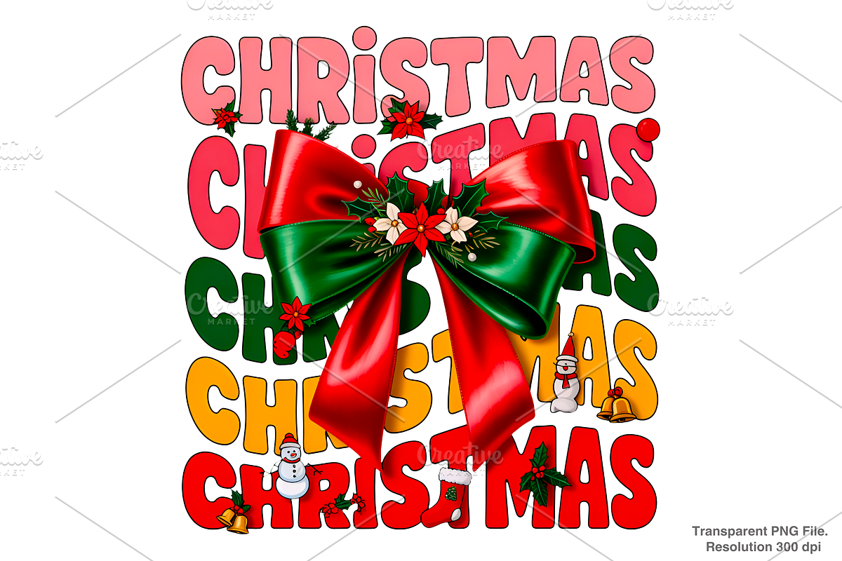 Coquette Christmas PNG, a Graphic by Clipart Bloom (Photo 1 of 2)