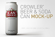 Crowler Beer Can | Soda Can Mock-Up, a Cups & Container Mockup by TSOBG (Thumbnail 1 of 14)