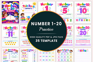 Numbers 1–20 Practice Workbook