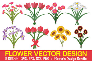 Flower's Vector Design Bundle, a Print Template by Active Designers