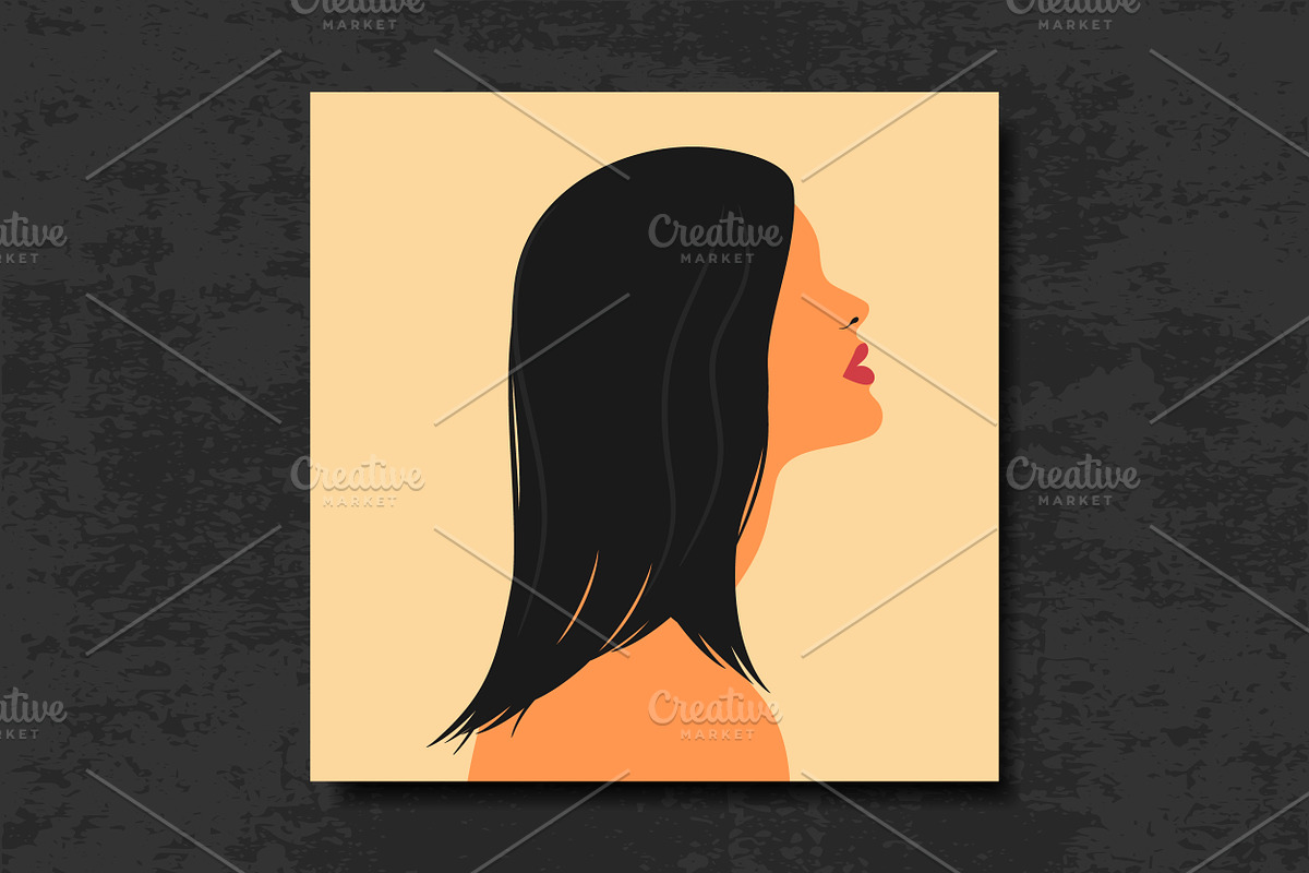 Abstract Female Portrait Profile Vie, a Person Illustration by PsychocheArt (Photo 2 of 3)