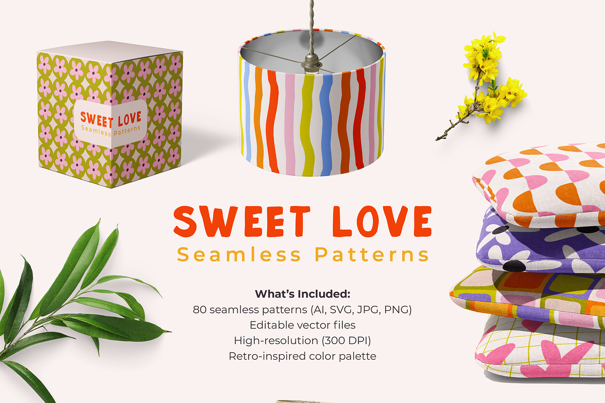 Sweet Love Seamless Patterns, a Pattern Graphic by AnnArt (Photo 2 of 10)