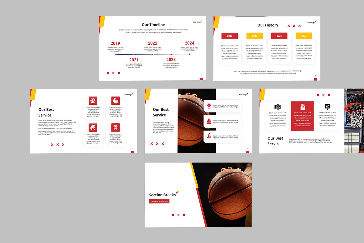 Sport Basket - Power Point Template, a Presentation Template by Recreative (Photo 3 of 6)
