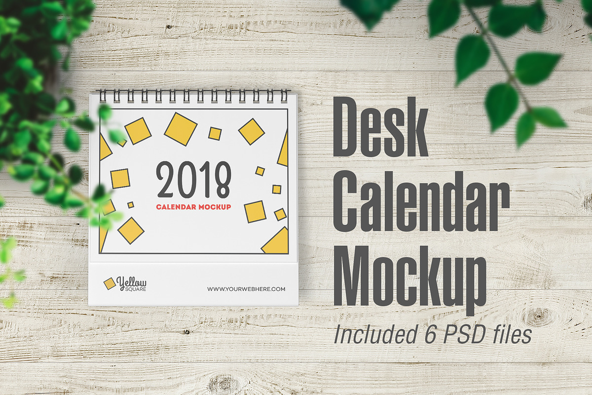 Desk Calendar Mockup, a Product Mockup by simuradi (Photo 1 of 7)