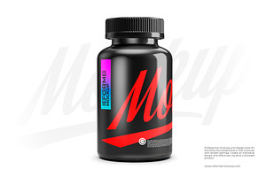 250g Plastic Black Jar Mockup, a Packaging Mockup by Reformer Mockup