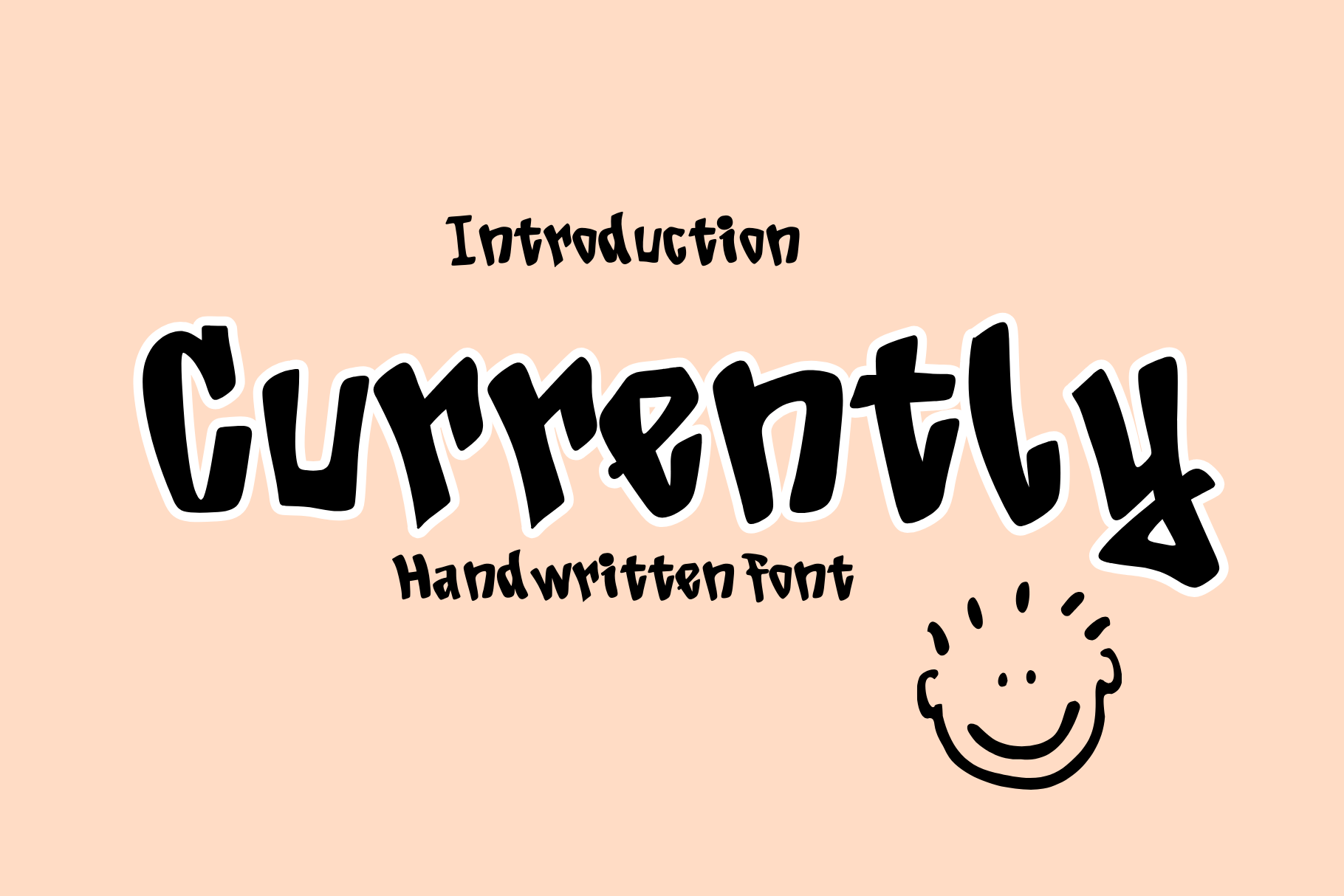 Currently| Handwritten font, a Handwritten Font by Sirinart